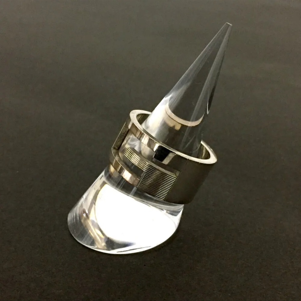 GUCCI G Logo SZ 4.5 US Sterling Silver Band 925 Wide Ring - Picture 10 of 16